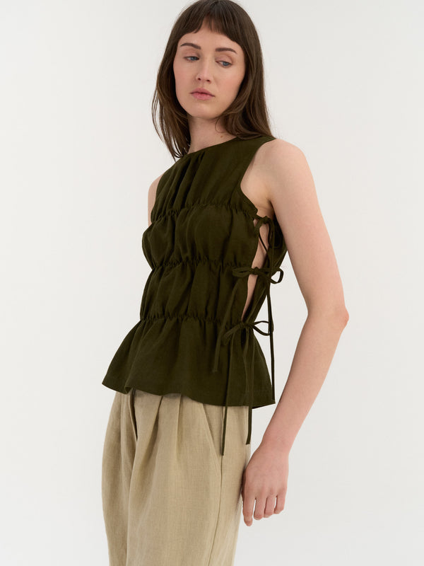 Eloise Gerimpelde Top