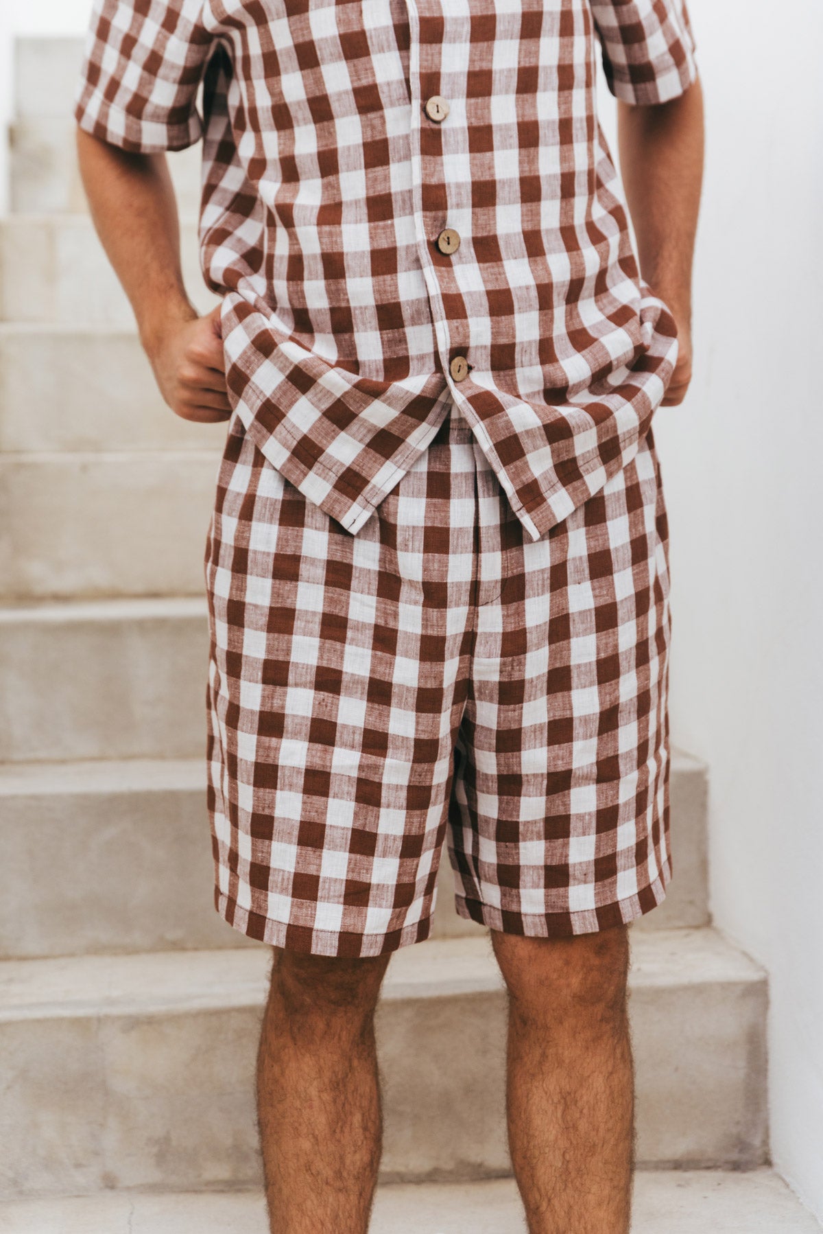 Linen loungewear shorts set ASPEN | ARCHIVE SALE