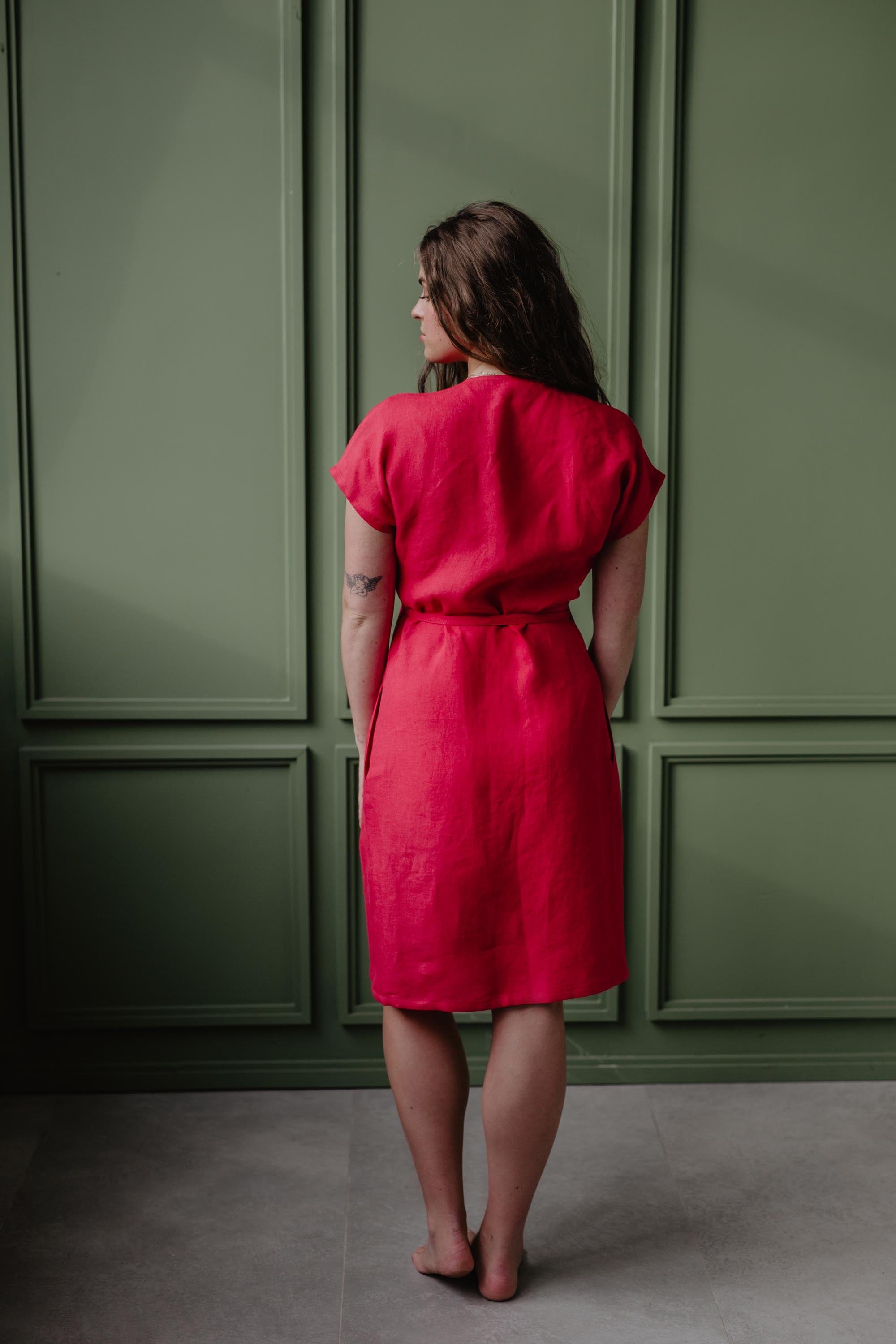 Olivia linen wrap dress | ARCHIVE SALE