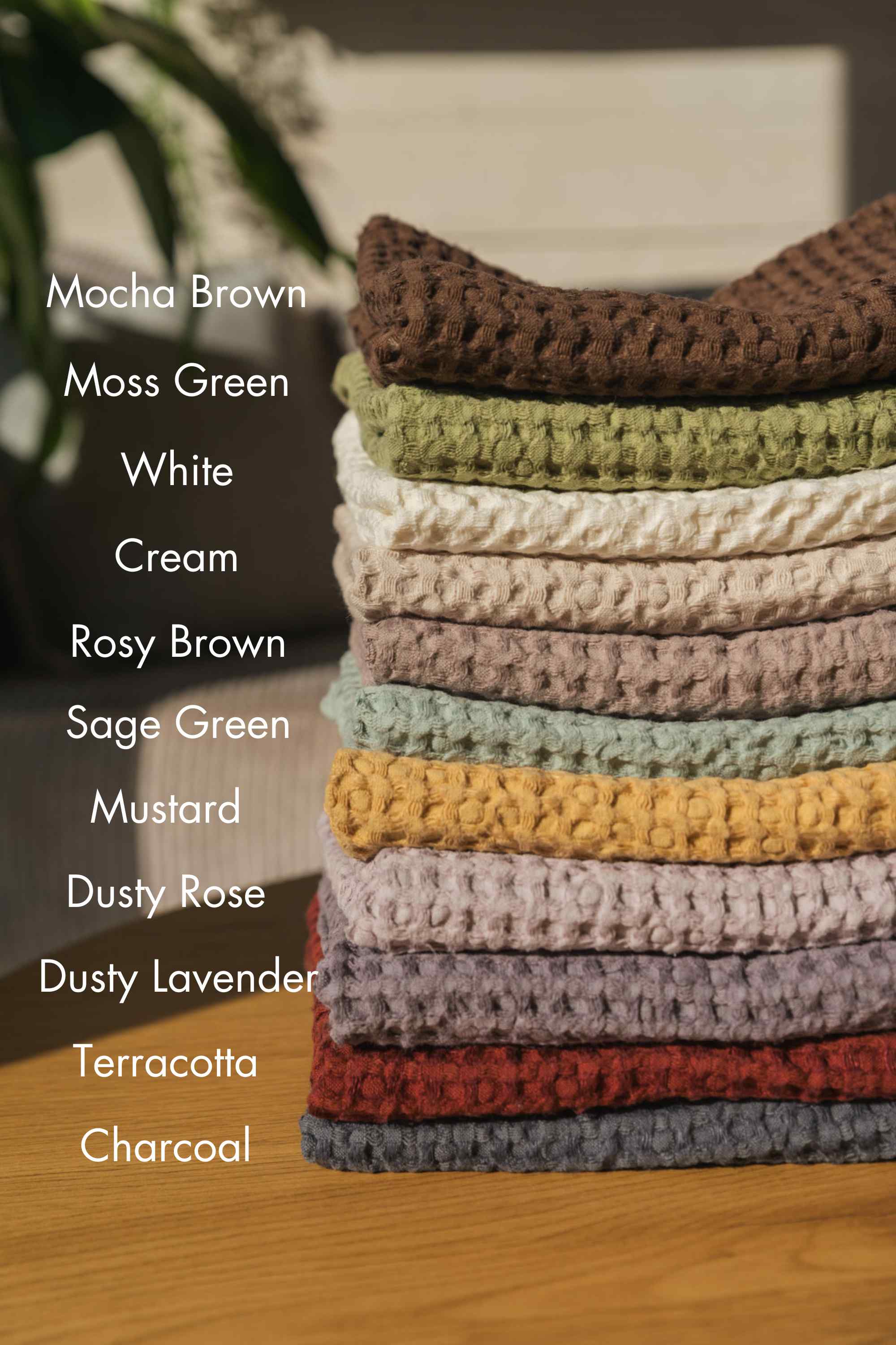 Linnen wafelpatroon sprei | ARCHIEFVERKOOP