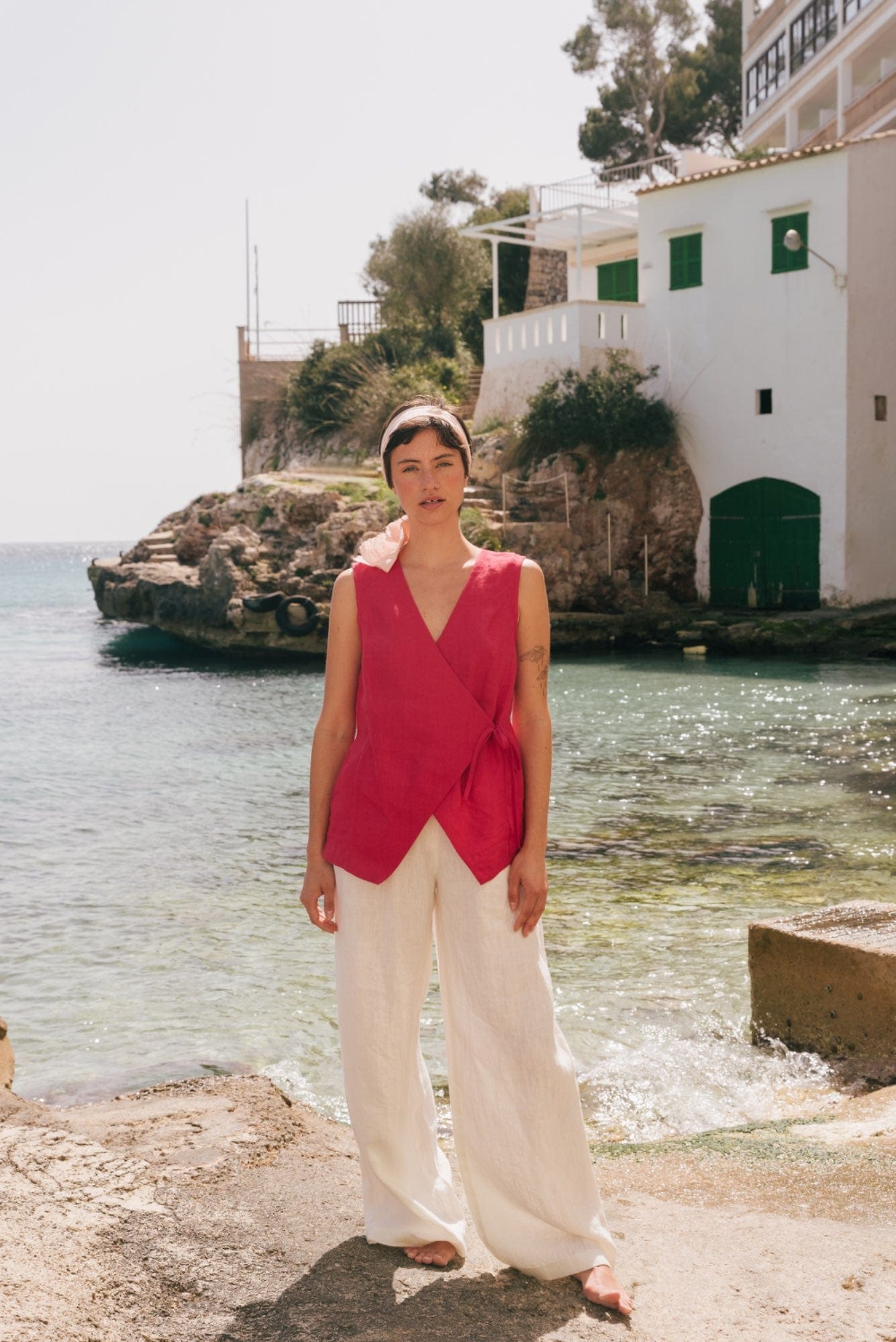 AmourLinen Linen dress Lydia classic linen pants Lydia classic linen pants