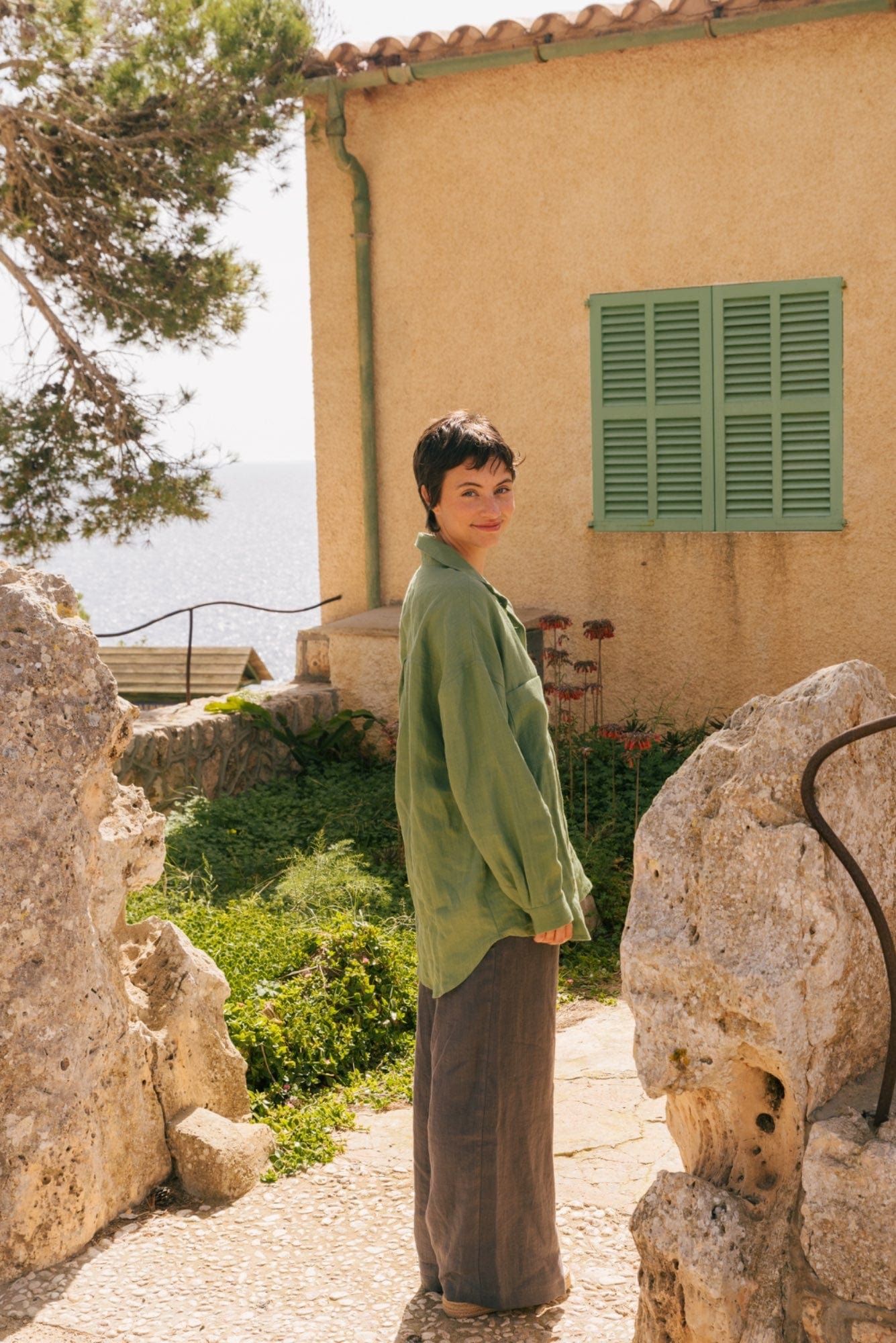 AmourLinen Linen shirt Molly oversized collar linen shirt Molly oversized collar linen shirt