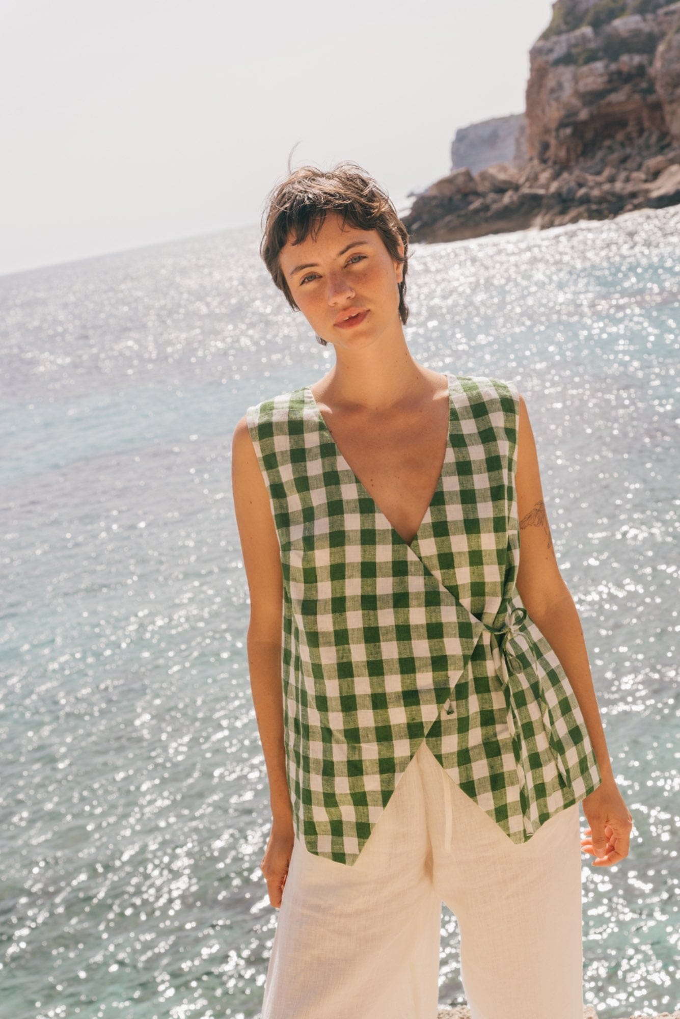 AmourLinen Linen dress Blanca sleeveless linen top Blanca sleeveless linen top