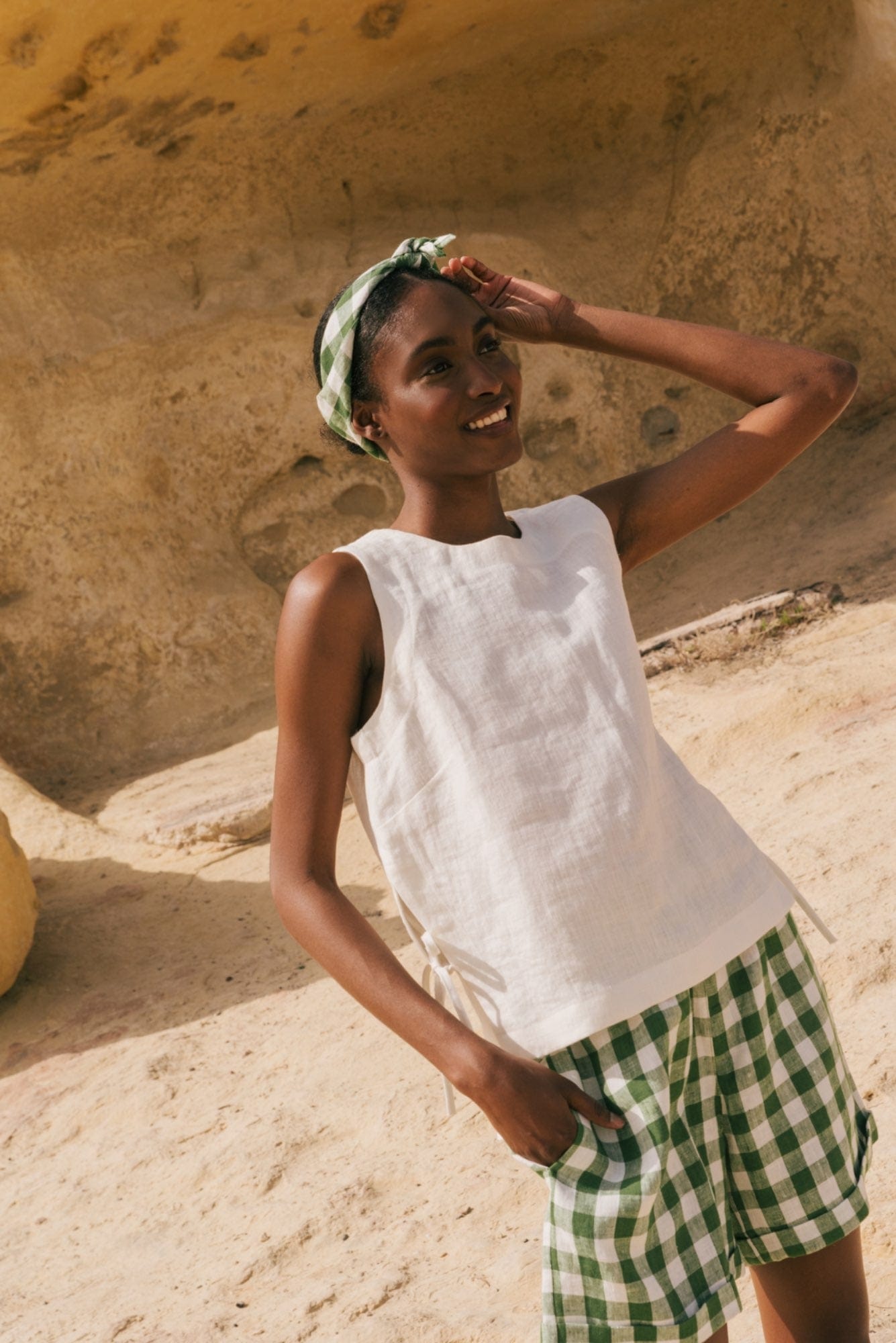 AmourLinen Linen dress Rosie linen top with ties Rosie linen top with ties