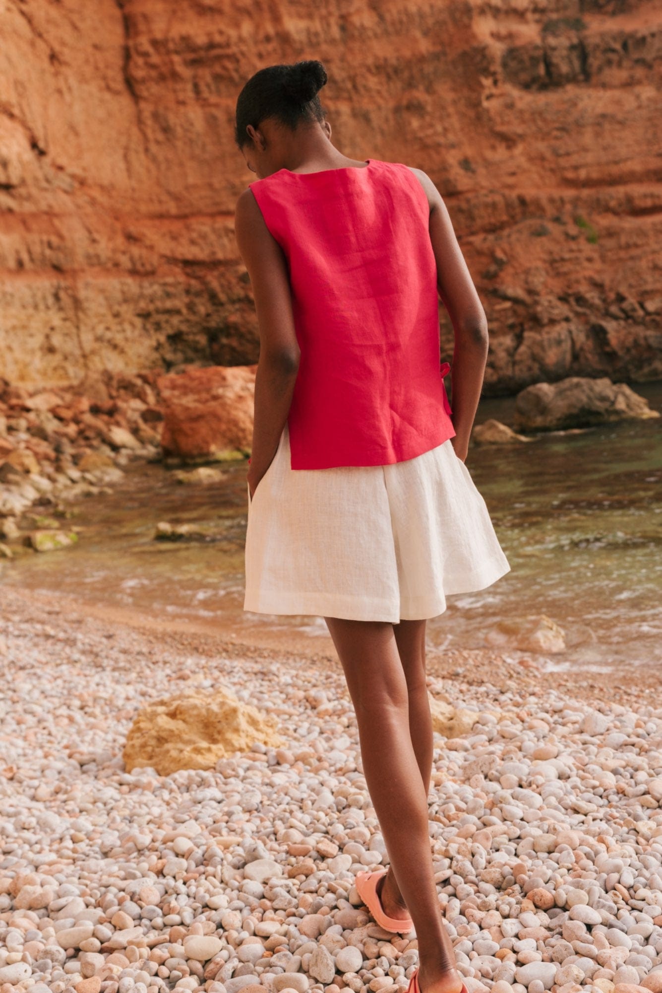 AmourLinen Linen dress Betty classic linen shorts Betty classic linen shorts