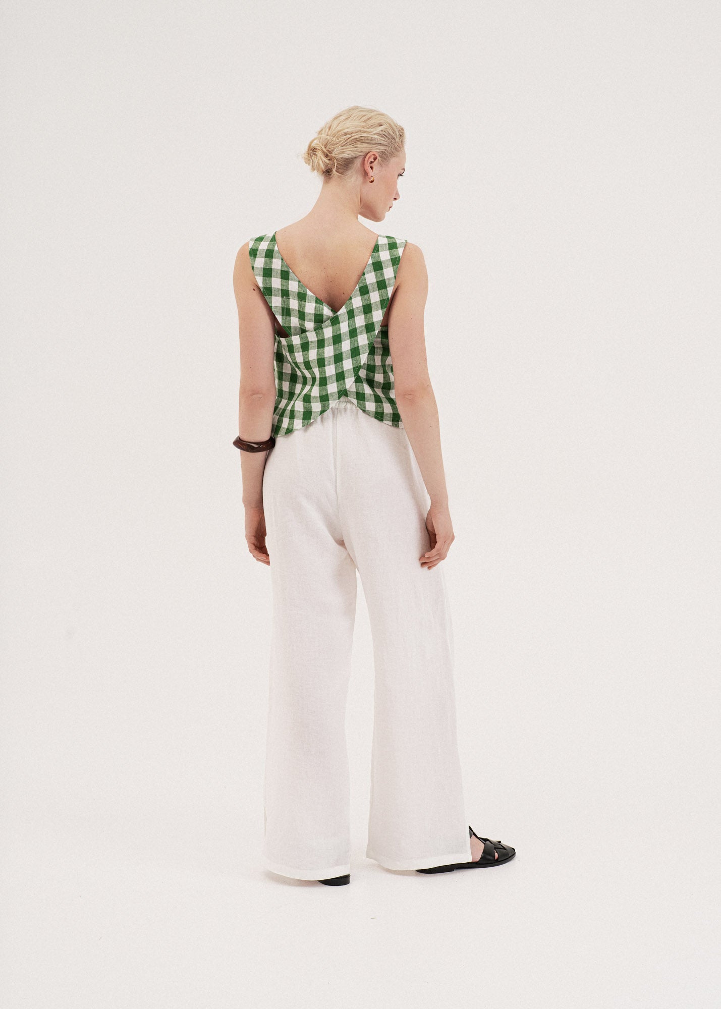 AmourLinen Linen dress Leah wide linen pants with slits Leah wide linen pants with slits