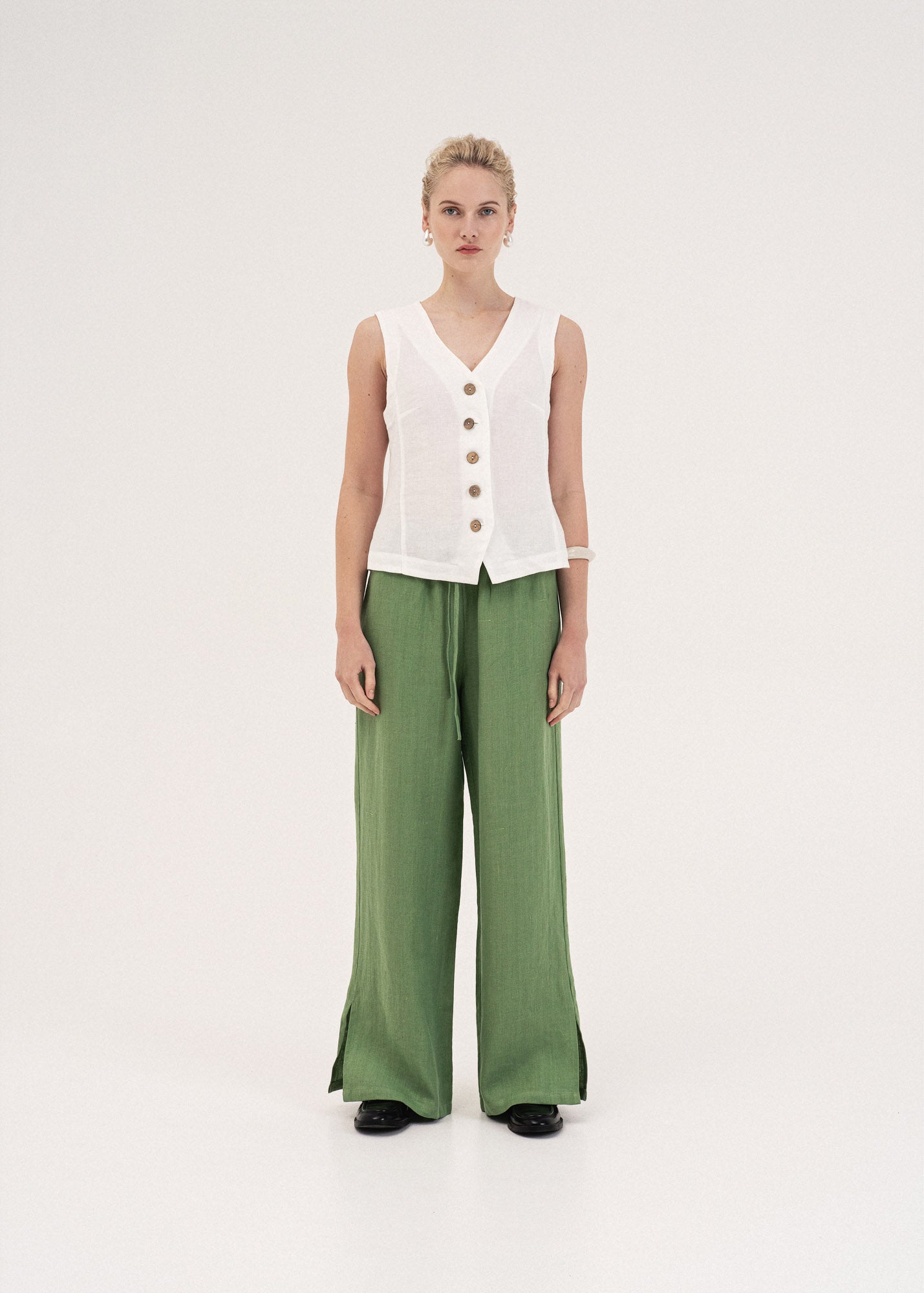 AmourLinen Linen dress Greta linen vest Greta linen vest