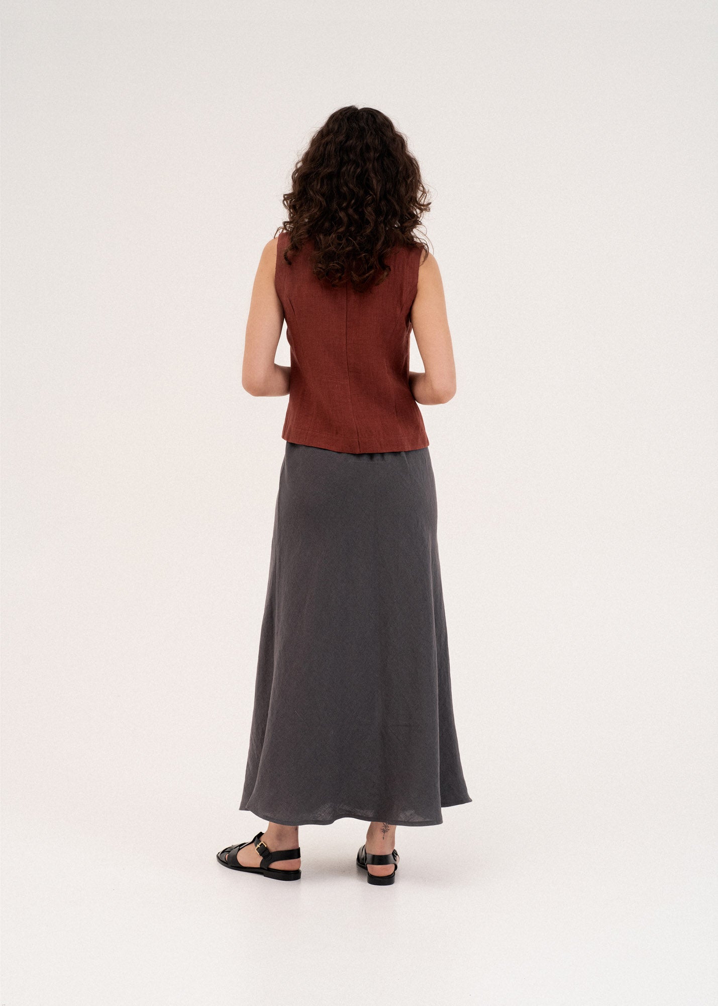 AmourLinen Linen dress Greta linen vest Greta linen vest
