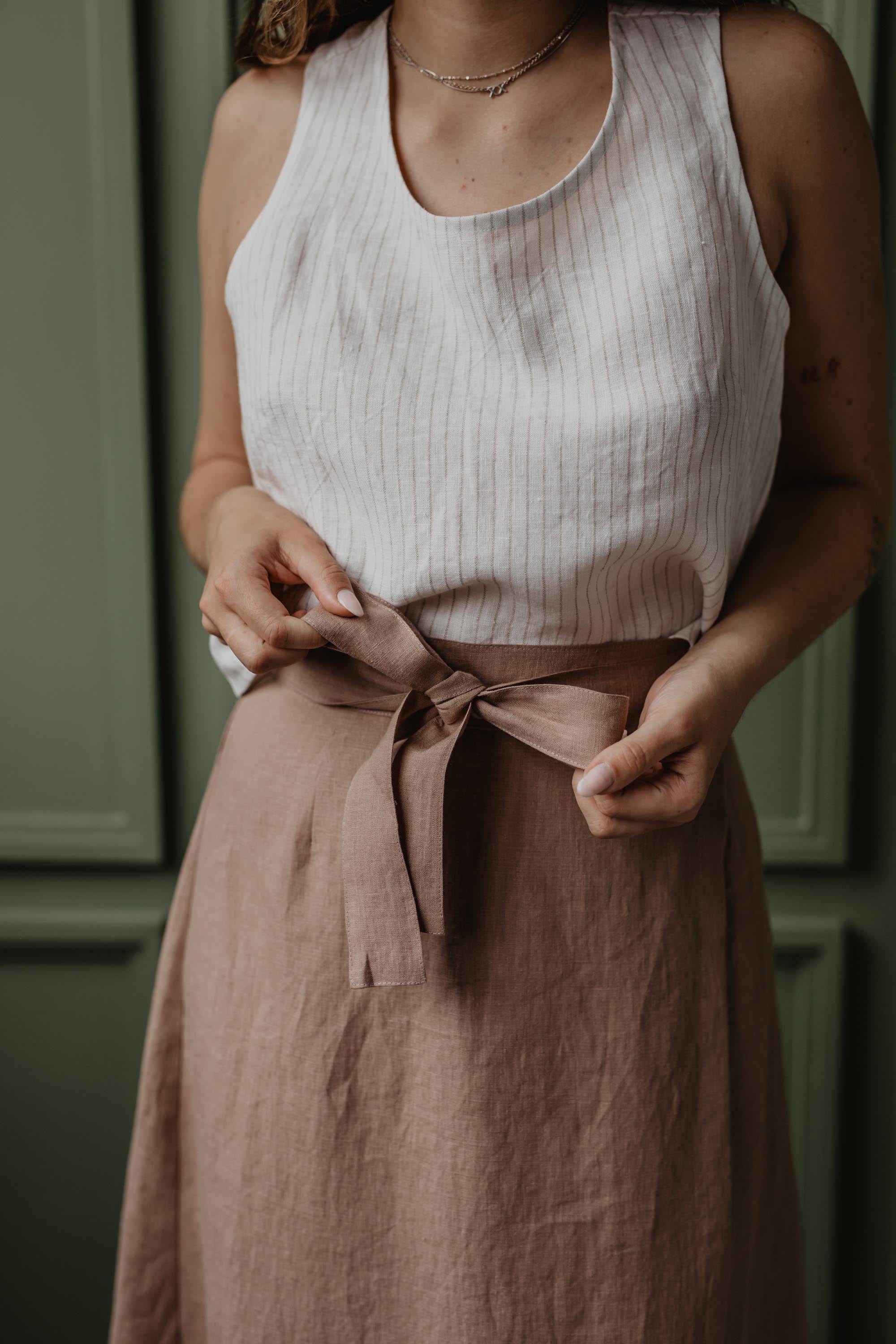 AmourLinen Linen skirt Linen wrap skirt IRIS Linen wrap skirt IRIS | AmourLinen | Linen Clothing